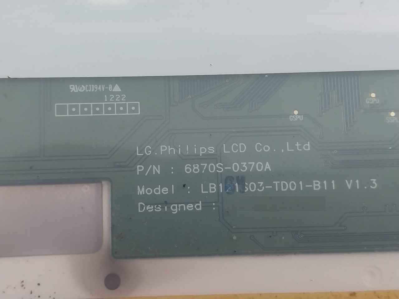 Lg.Philips Lb121S03-td01-b11 Lcd Display Module 6870S-0370A 94V-0