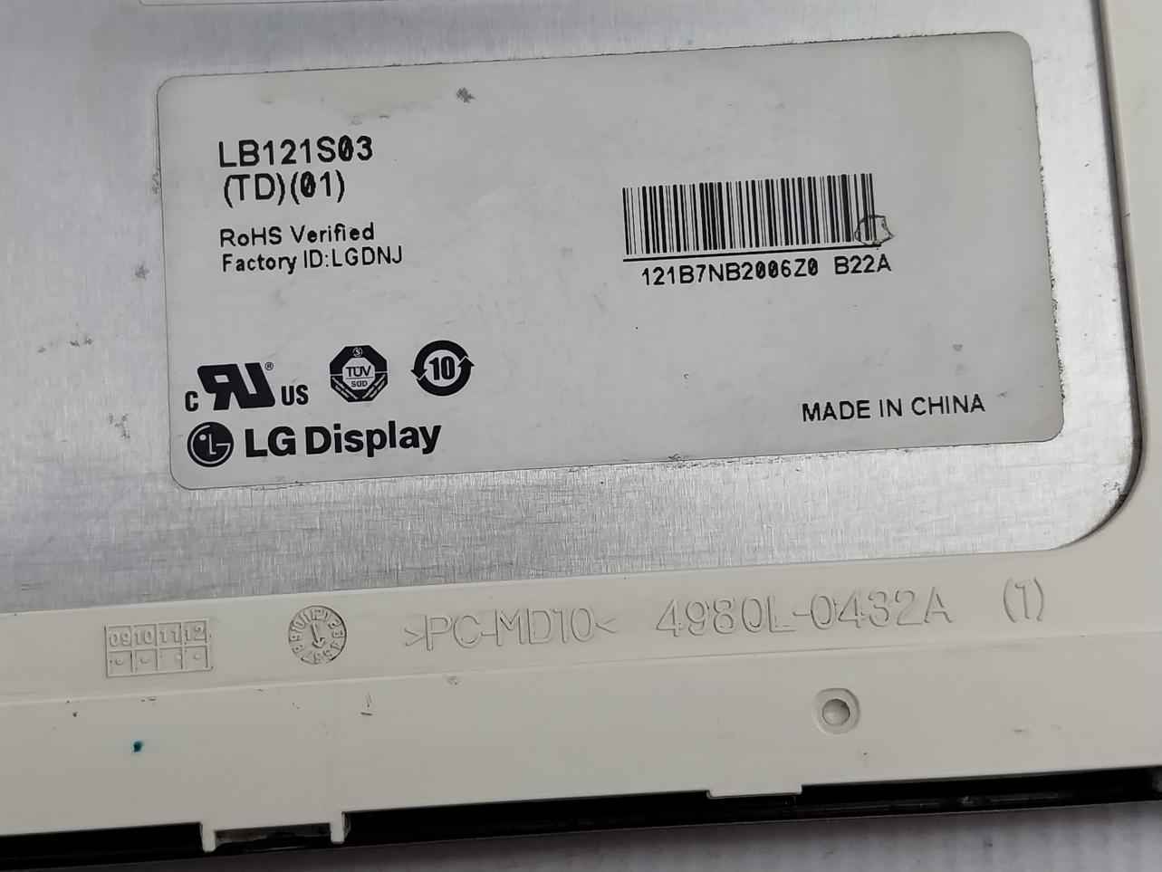Lg.Philips Lb121S03-td01-b11 Lcd Display Module 6870S-0370A 94V-0