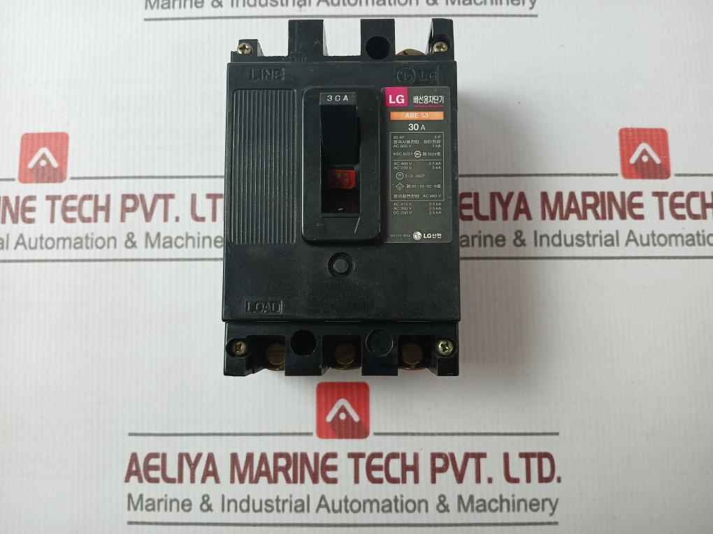 Lg Abe 53 3 Pole Molded Case Circuit Breaker For Wiring Ac 600V 30A Ba 510 9054