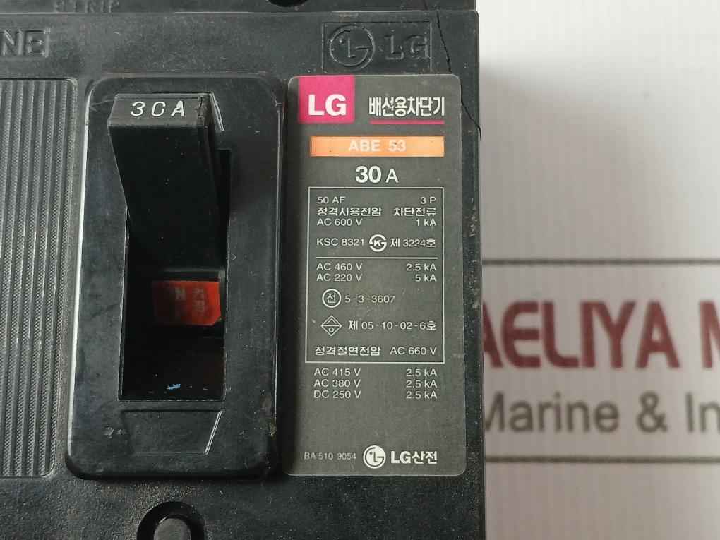 Lg Abe 53 3 Pole Molded Case Circuit Breaker For Wiring Ac 600V 30A Ba 510 9054