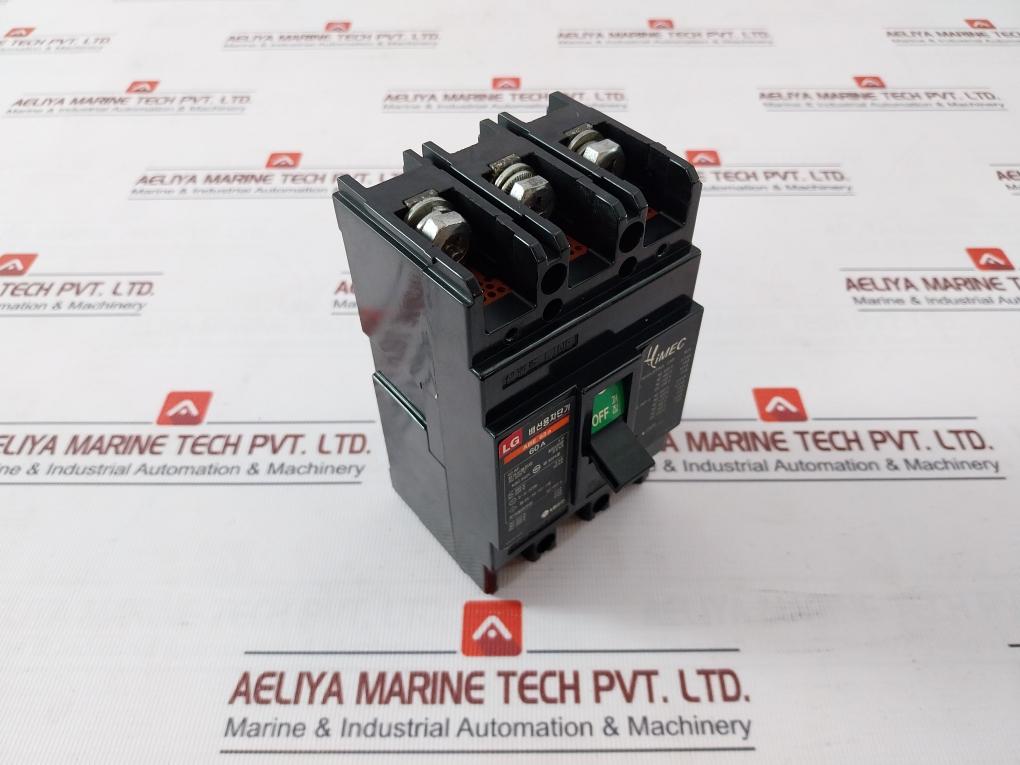 Lg Abe 63A Molded Circuit Breaker 60A Ac600V 2.5Ka Ac660V Ac460V 5Ka Ac220V 10Ka