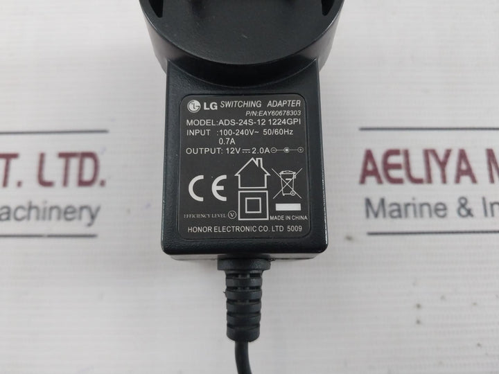 Lg Ads-24S-12 1224Gpi Switching Adapter 100-240V-50/60Hz