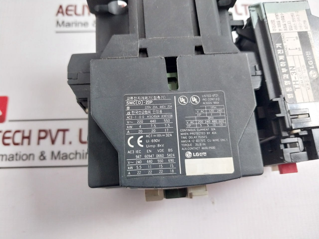 Lg Smc(D)-20P Switch Contactor With Thermal Overload Relay Th-3N 220V 20A 32A