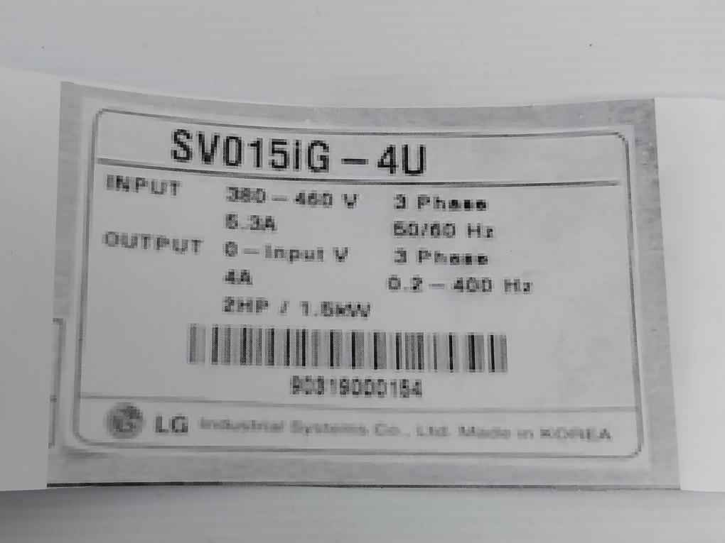 Lg Sv008Ig-4 Svc Adjustable Frequency Inverter Drive 380-480V 3Phase 5.3A