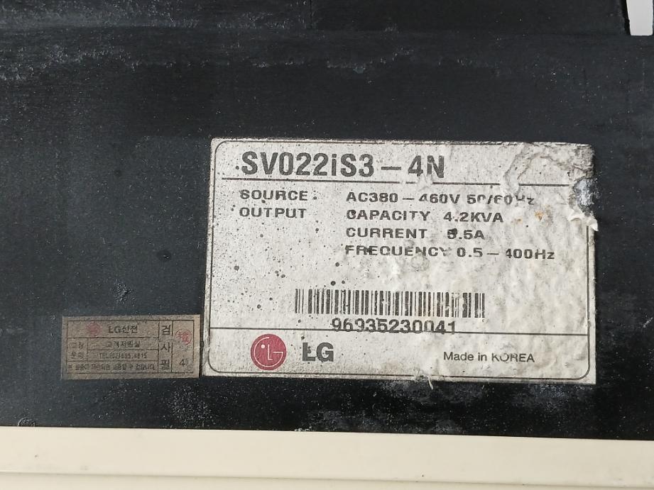 Lg Sv022Is3-4N Ac Motor Speed Controller Inverter Ac380-460V 50/60Hz 5.5A 4.2Kva