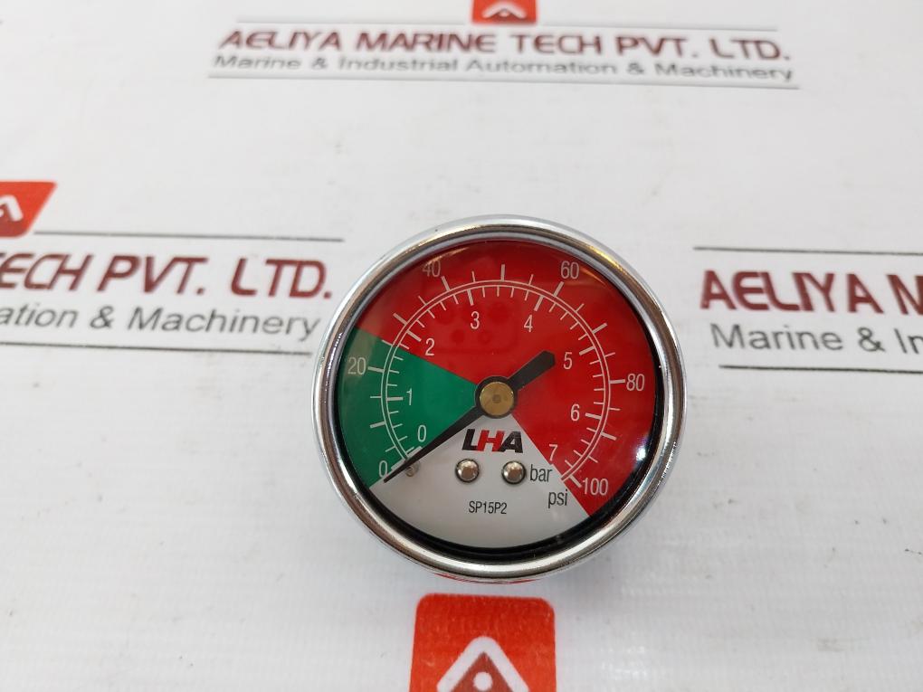 Lha Sp-15P-2 Hydraulic Pressure Gauge P563298-016-603 0-7 Bar 0-100 Psi