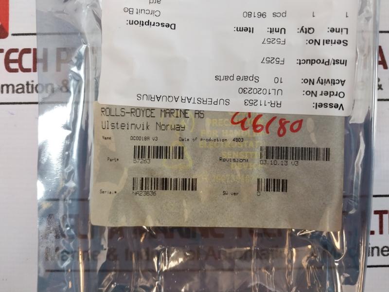 Liaaen Helitron DC0018A Supervisor Card 94V-0 10151124 631.10.90.021 DC 0018 V.3