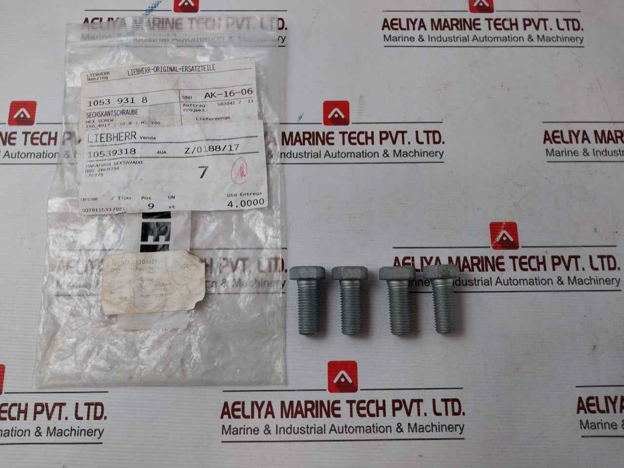 Liebherr 411515014 Assorted Fastener & Fitting Lot Bos 2600730, Bos 2600/30