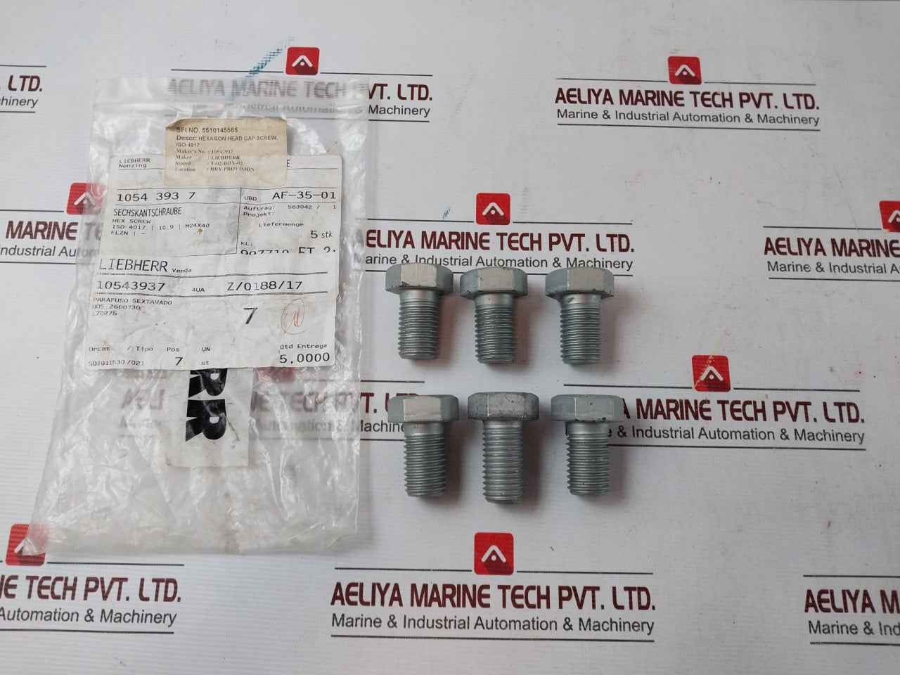Liebherr 411515014 Assorted Fastener & Fitting Lot Bos 2600730, Bos 2600/30