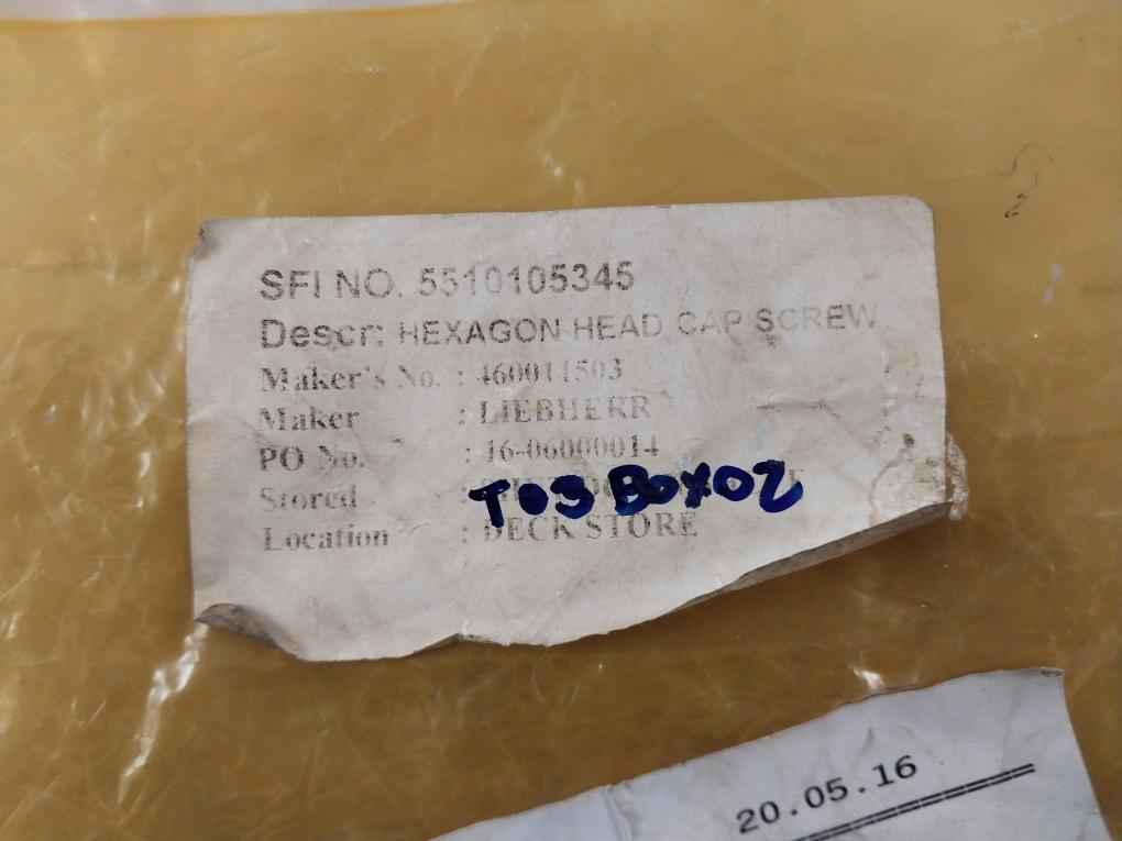 Liebherr 411515014 Assorted Fastener & Fitting Lot Bos 2600730, Bos 2600/30