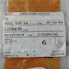 Liebherr 411515014 Assorted Fastener &amp; Fitting Lot Bos 2600730, Bos 2600/30