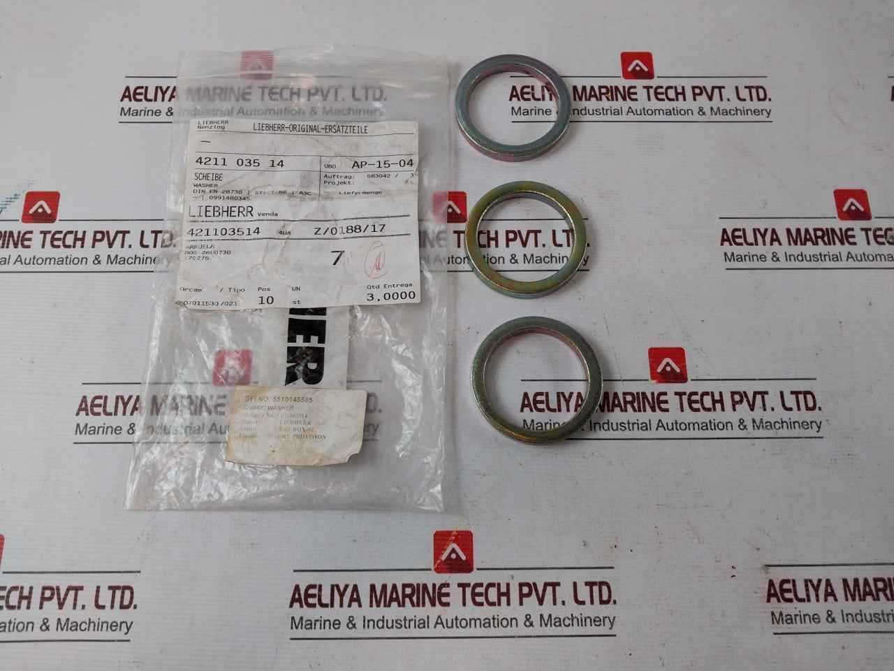 Liebherr 411515014 Assorted Fastener & Fitting Lot Bos 2600730, Bos 2600/30