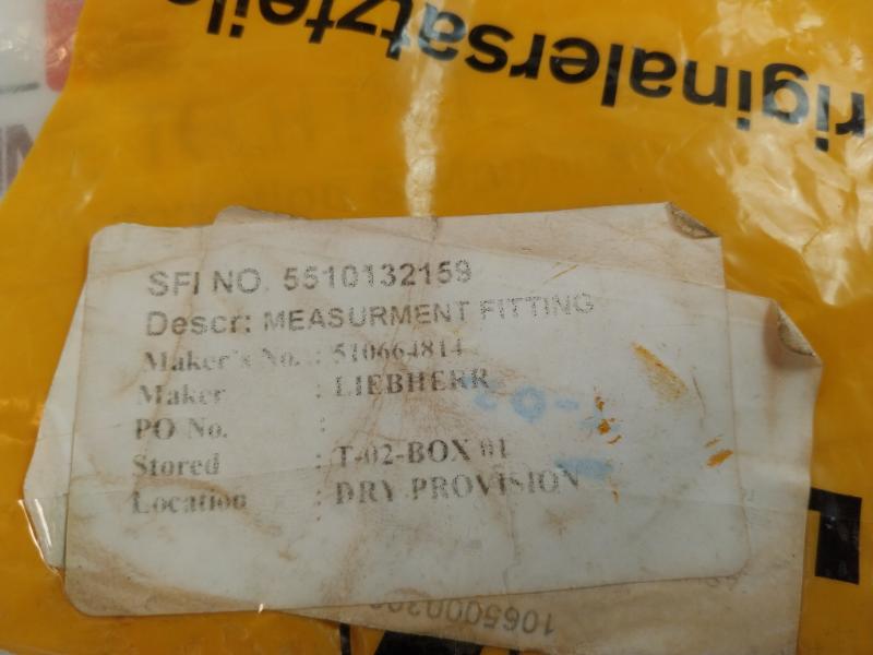 Liebherr 510664814 Oil Drain Screw With Valve 5510132159