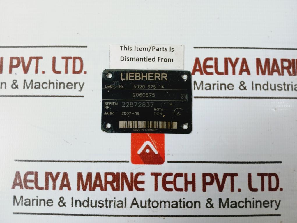 Liebherr 5920 675 14 Stainless Steel Hydraulic Pump Swash Plate 2060575