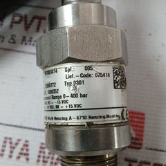 Liebherr 691853414 Pressure Transmitter 0301 0-400 Bar