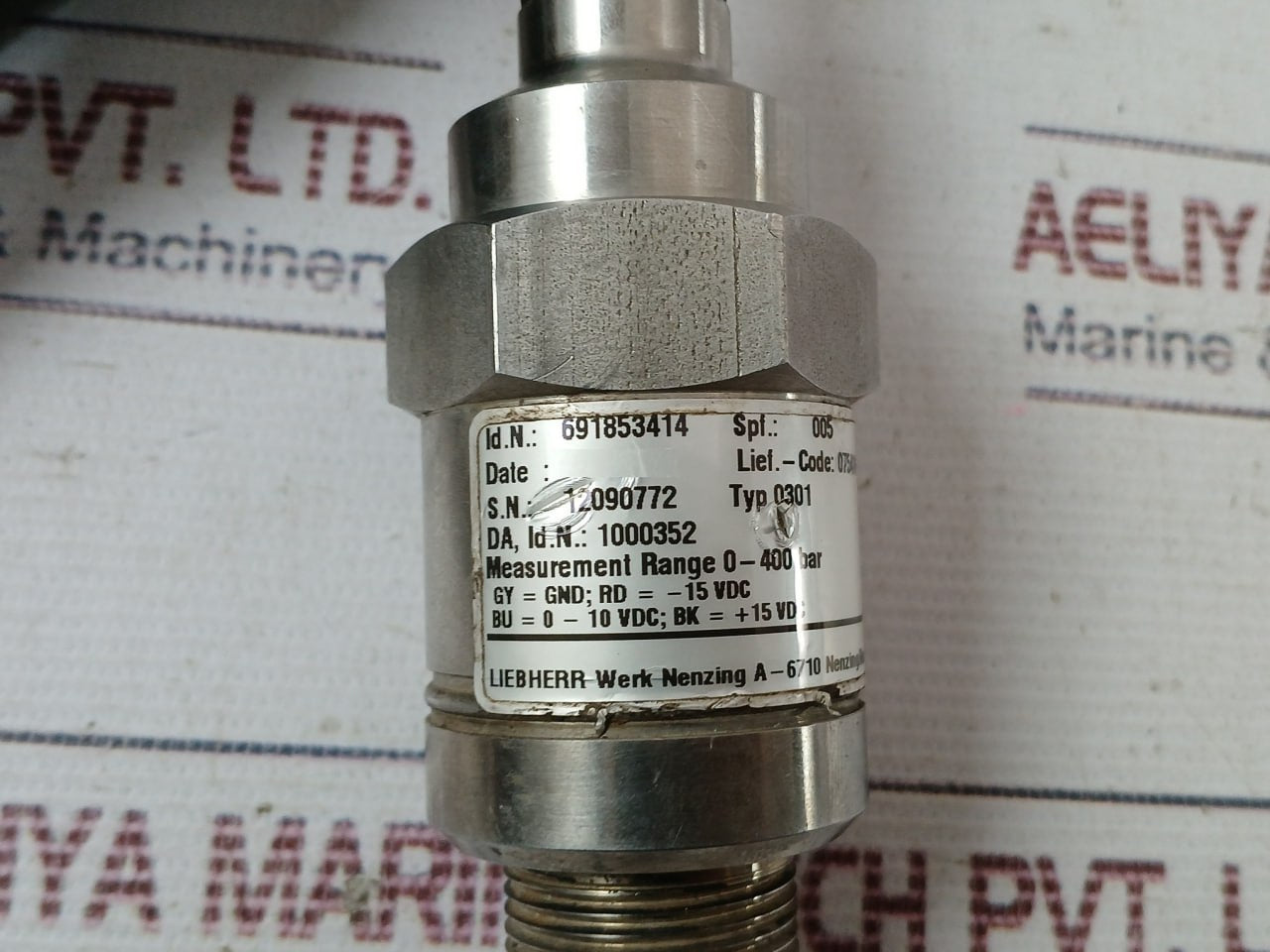 Liebherr 691853414 Pressure Transmitter 0301 0-400 Bar