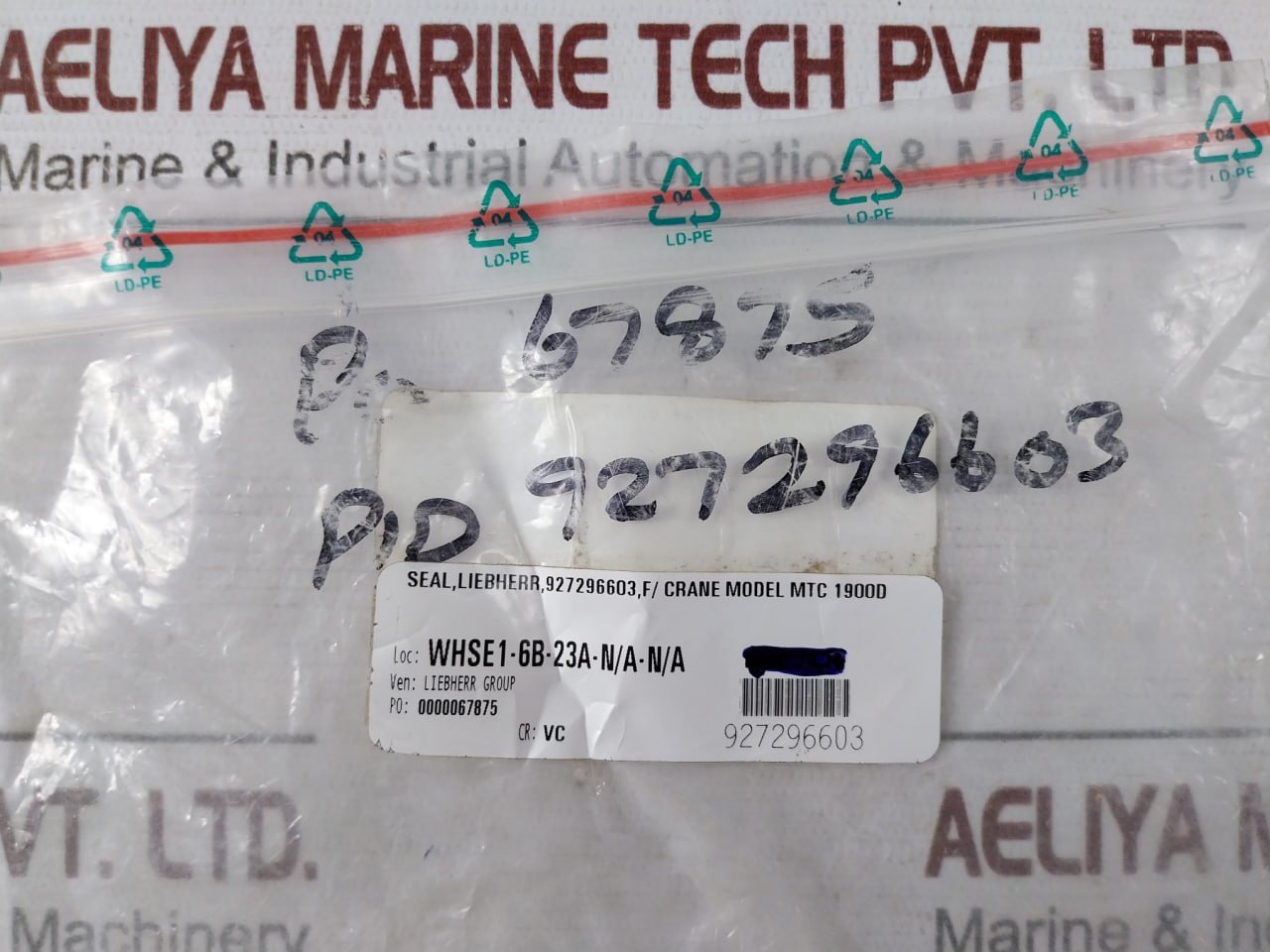 Liebherr 927296603 Valve Cover Gasket Seal For Crane Model Mtc 1900D