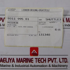 Liebherr 9311 995 01 Shim Ring Set 0.3 06
