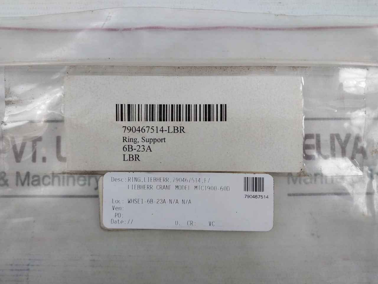 Liebherr Mtc-1900-60D Seal O-ring Kit For Crane Model 6B-23A Iso 3601-1
