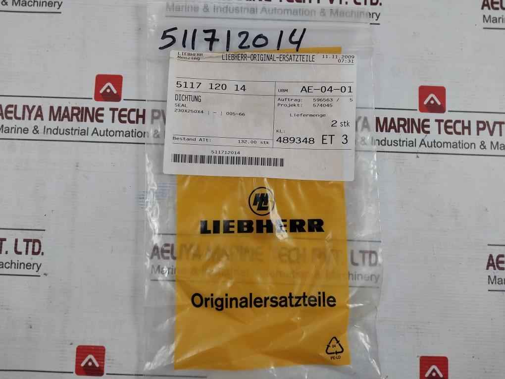 Liebherr Mtc-1900-60D Seal O-ring Kit For Crane Model 6B-23A Iso 3601-1