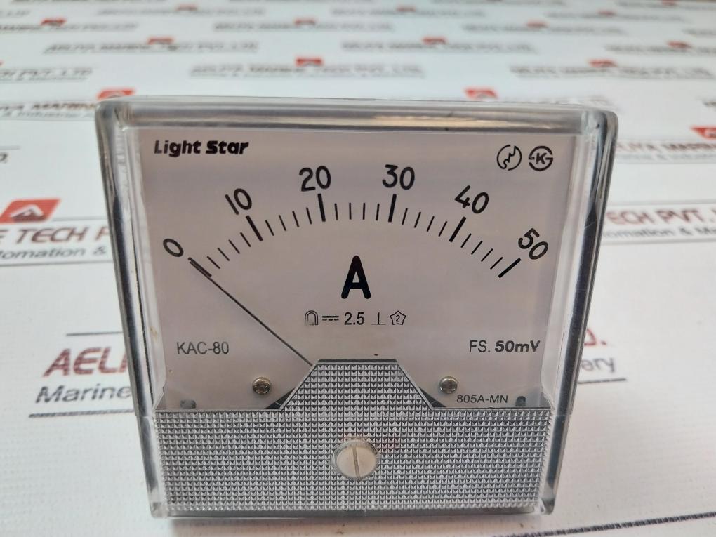 Light Star Kac-80 Current Analog Panel Meter 0-50A