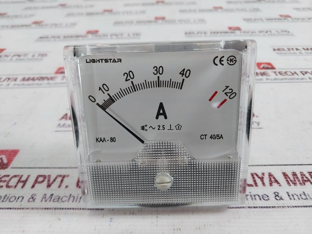 Lightstar Kaa-80 Analogue Ampere Meter 0-40/120 A