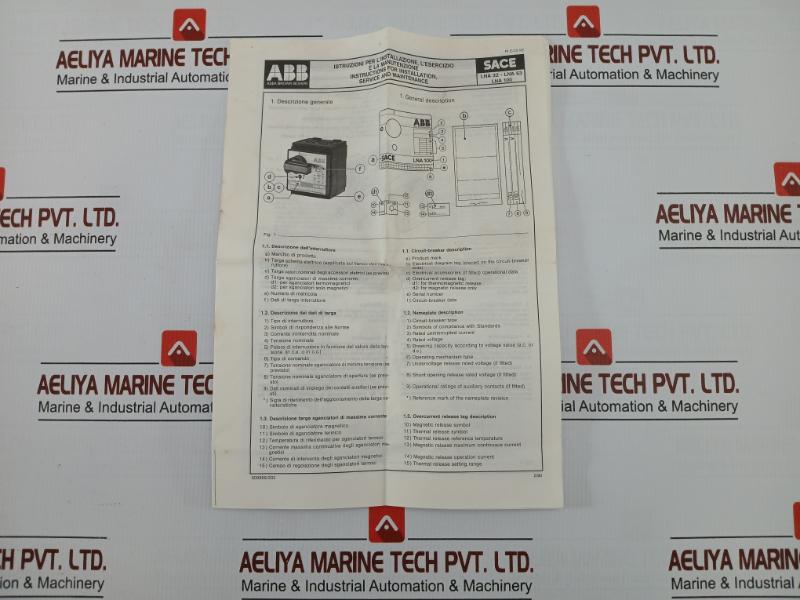 Limitor Circuit Breaker Lna 32 Abb 32A 660V