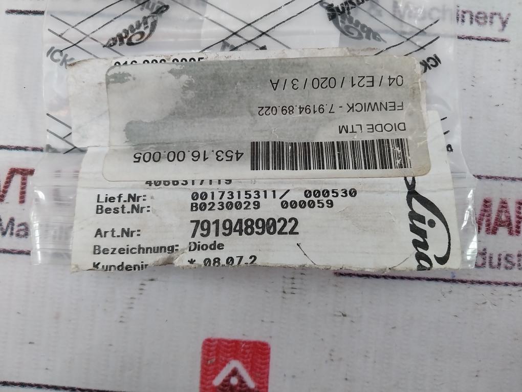 Linde 7919489022 Diode 453.16.00.005
