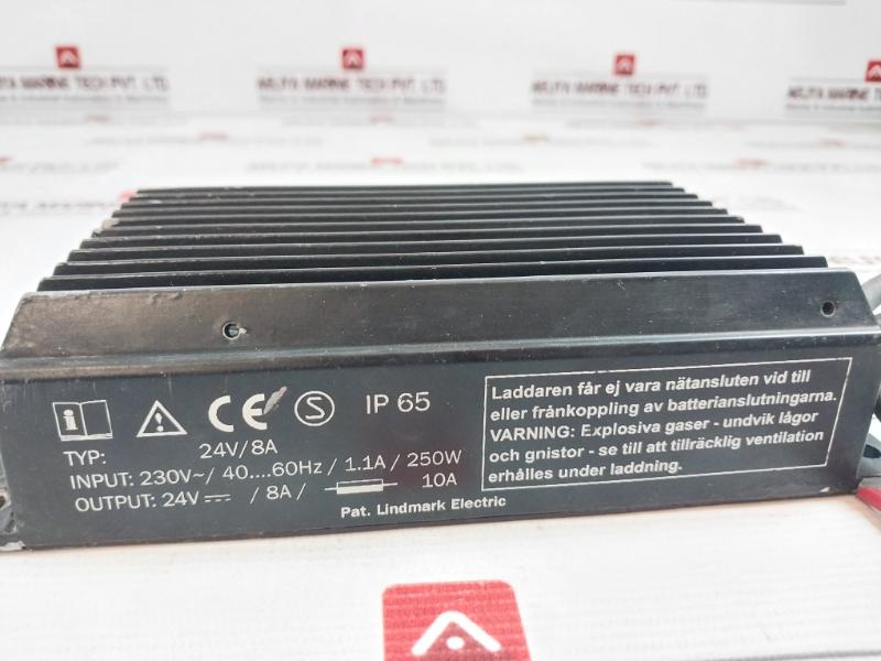 Lindmark Electric 24V/8A Varta Battery Charger 24V Dc/8A Ip65 29.4V