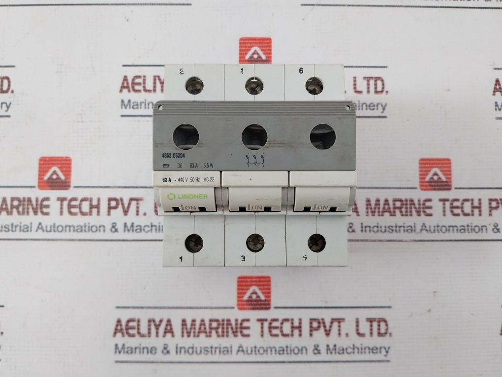 Lindner 4863.06304 Disconnect Fuse Switch 63A-440V 50Hz Ac22