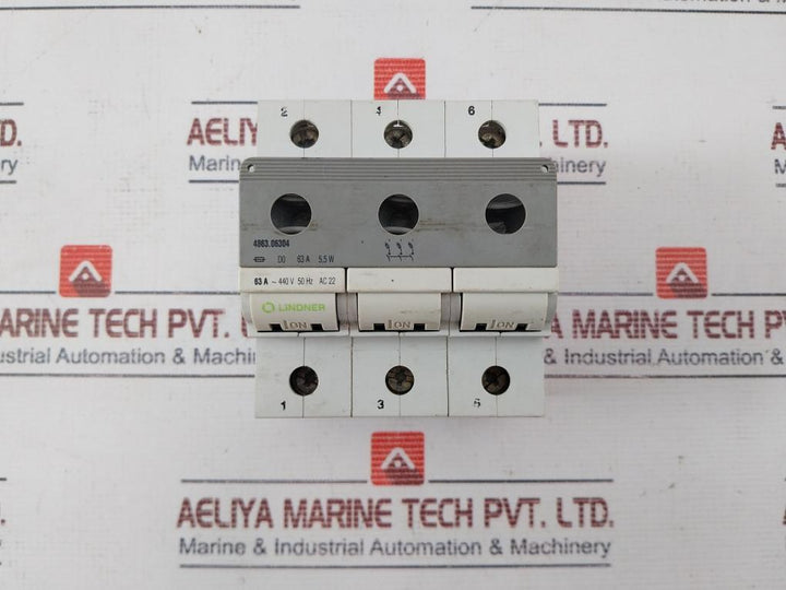 Lindner 4863.06304 Disconnect Fuse Switch 63A-440V 50Hz Ac22