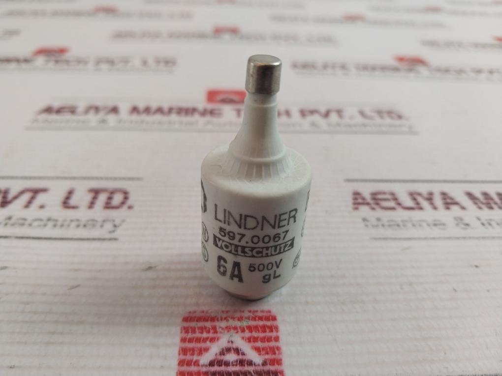 Lindner 597.0067 Full Protection Fuse 6A 500V Gl