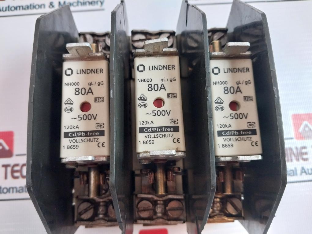 Lindner NH000 GL/GG Full Protection Fuse Holder 80A