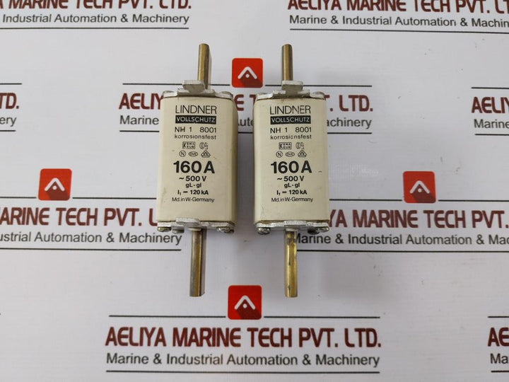 Lindner Nh 1 8001 160a ~500v Fuse Vollschutz/full Protection