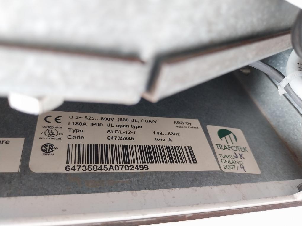 Line Filter Drive Module Alcl-12-7 Abb F48-63Hz 600V