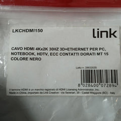 Link Creative Lkchdmi150 High Speed Hdmi Cable With Ethernet 15-mt