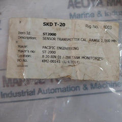 Liquid Level Systems 520/2000/20 Water Level Transducer 20 Meter