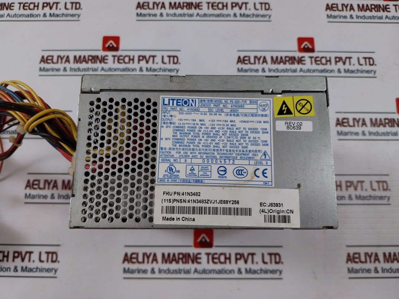 Liteon/Lenovo PS-5281-7VR Power Supply 41N3483 200-240V 3.5A 50-60 Hz