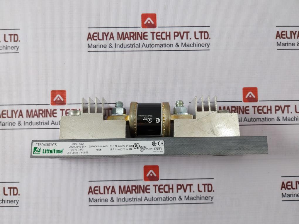 Littelfuse Lft604001Cs Fast-acting Class T Fuse Holder 600V 400A 03Dp-880-011