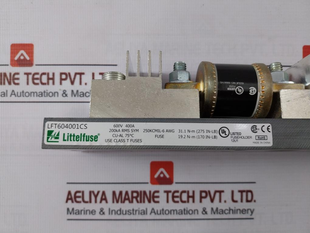 Littelfuse Lft604001Cs Fast-acting Class T Fuse Holder 600V 400A 03Dp-880-011