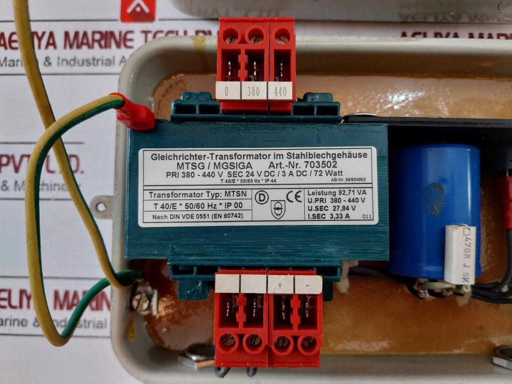 Litton Mtsg/Mgsiga Rectifier Transformer In Sheet Steel Housing