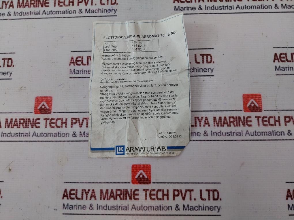 Lk Lka 700 Aeromat Float Deaerator/air Vent 644.10.14.001