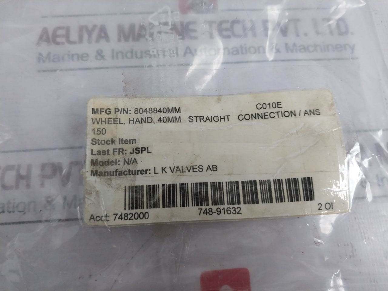 Lk Valves 8048840Mm Hand Wheel Straight Connection