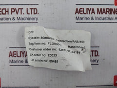 Lk Valves Flor001 Hand Wheel 80Mm Straight Connection/Ansi 150