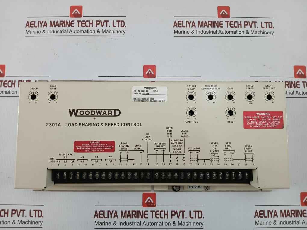 Load Sharing & Speed Control Module 20-45 Vdc Woodward 2301A