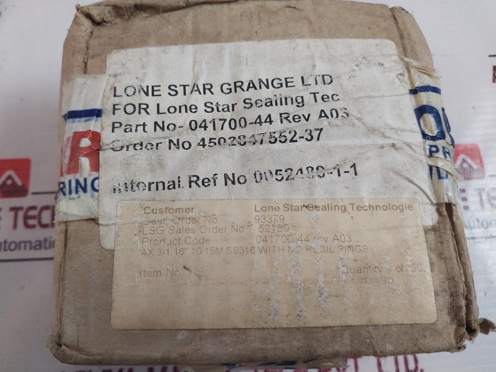 Lone Star 041700-44 Gasket Ring 3-1/16 In Ax 10/15K 316 Ss