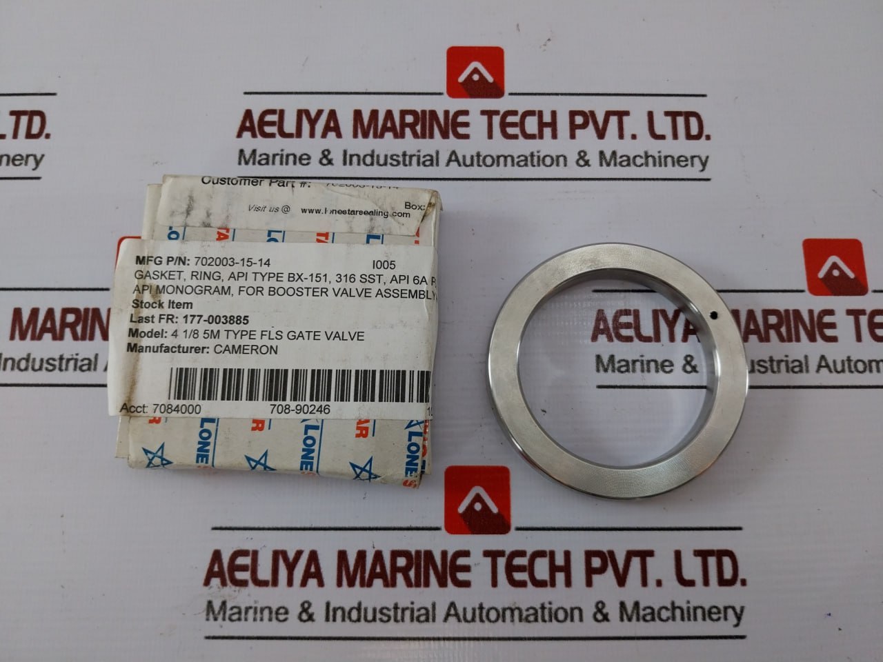 Lone Star 6a-0415 Ring, Api Type Bx-151 Gasket, 4 1/8 5m Type Fls Gate Valve