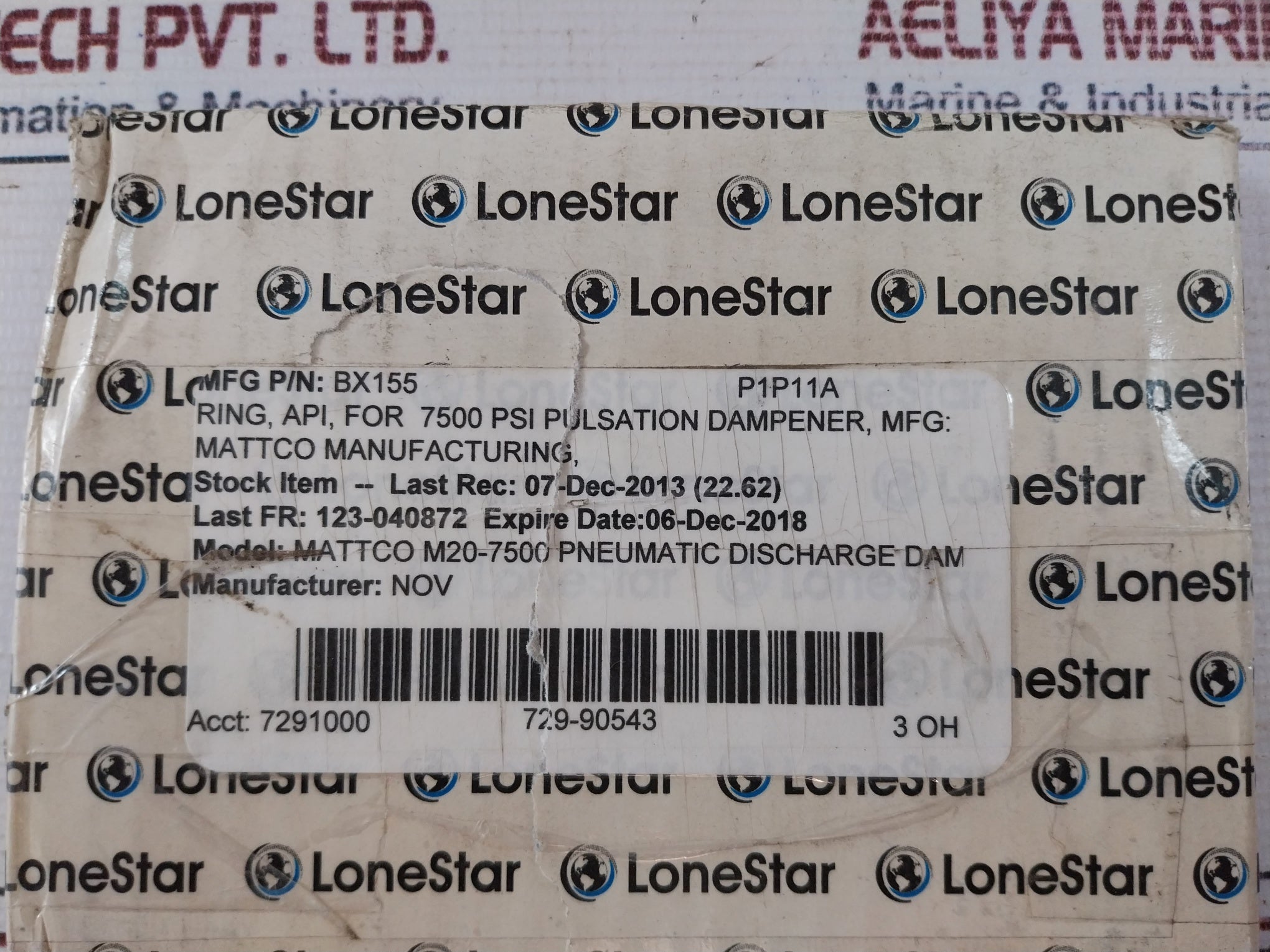 Lone Star Bx155-316 Gasket Ring S316-4