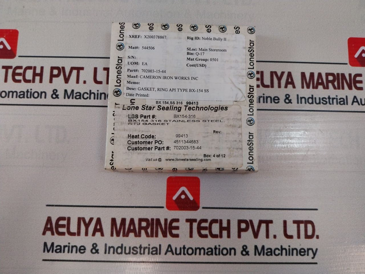 Lone Star Bx154-316 Stainless Steel Rtj Ring Gasket 702003-15-44