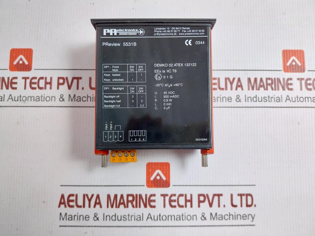 Loop Powered Lcd Indicator 45 Vdc Input - 4-20Ma Pr Electronics 5531B